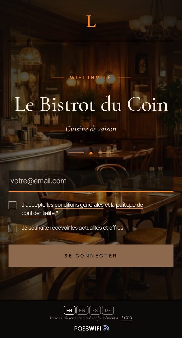 Style Magazine : page de connexion WiFi vue sur un téléphone